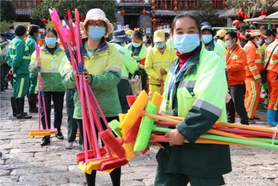丽江古城今天迎来特殊“洗礼”