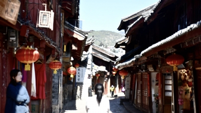 丽江过年年味浓 春风徐来鲜花盛开