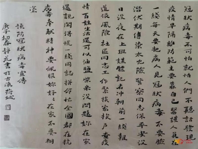 【“艺”起抗疫】姚安县书画爱好者以作品记录抗“疫”之战