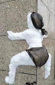 朋友圈堆雪人大赛开始    丘北县文旅局“雪墩墩”颜值最高