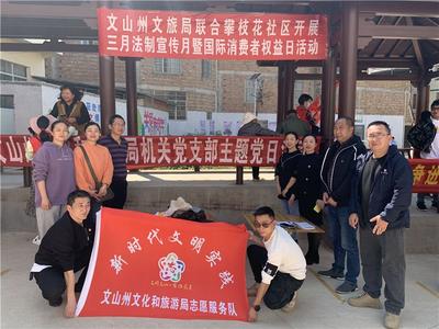 文山州文旅局开展“三月法制宣传月暨国际消费者权益日宣传”主题党日活动