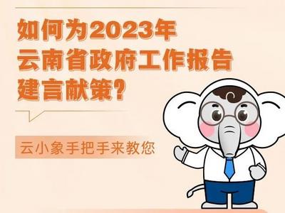 云小象“拍了拍”您，快来为2023年云南省政府工作报告建言献策